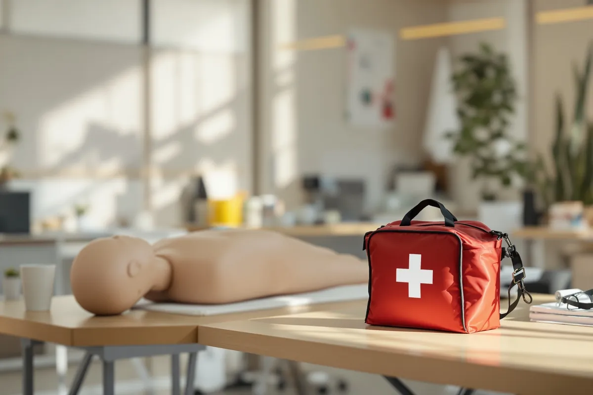 Erste Hilfe Kurs für den Führerschein in Stuttgart – Übungsraum mit Reanimationspuppe