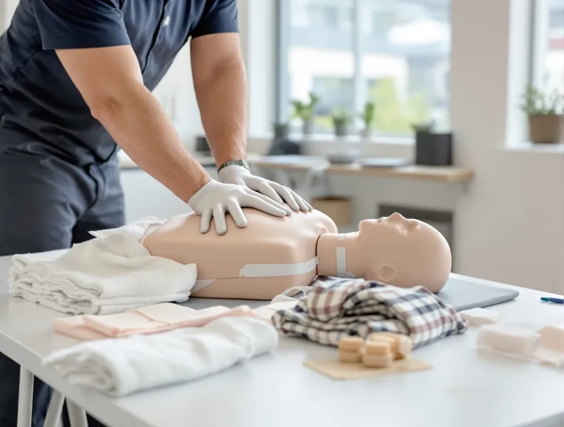Erste Hilfe Auffrischungskurs Stuttgart mit Übungsmaterial